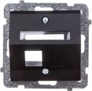 Ospel Obudowa gniazda komputerowego Sonata skośna czarny metalik (GPK-1RS/p/33)