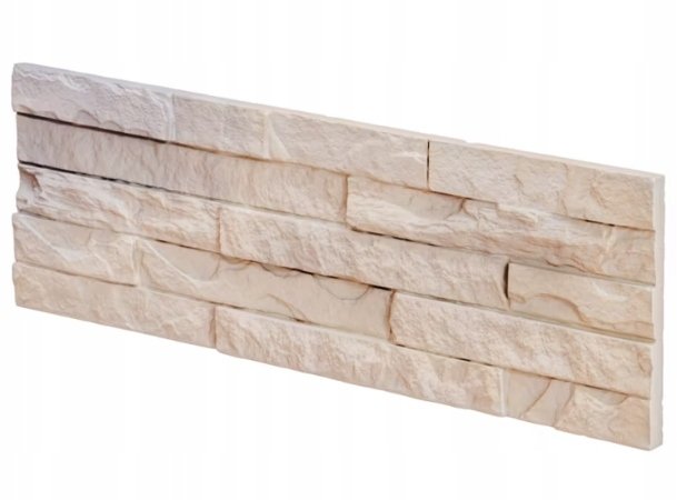 Stegu Płytka dekoracyjna gipsowa ścienna 38,5x13cm 0,4m2 Beżowa imitująca kamień