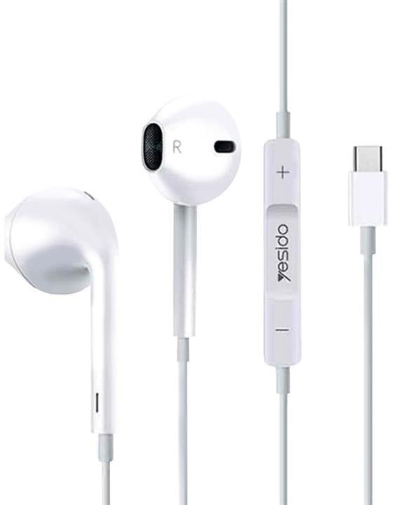 Słuchawki Yesido Słuchawki Douszne YH55 Type-C 120cm, WHITE / BIAŁY