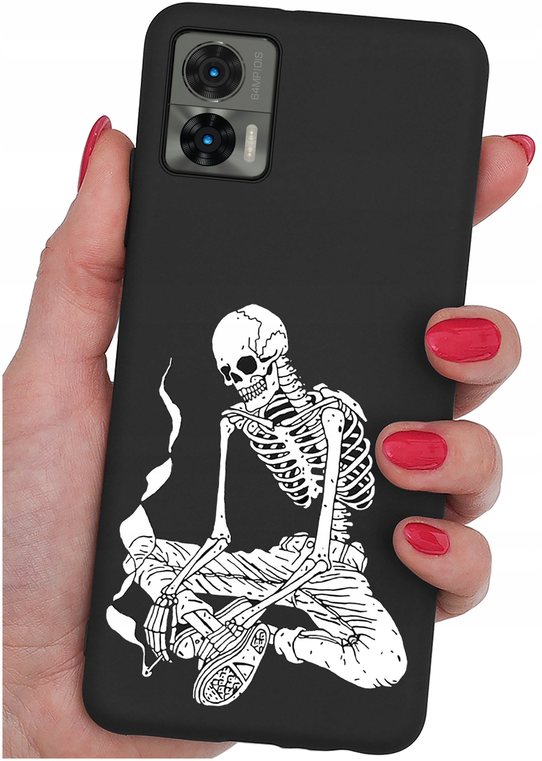 krainaGSM Etui do Motorola Moto Edge 30 Neo wzory | SILIKONOWE MATT CASE + SZKŁO 9H