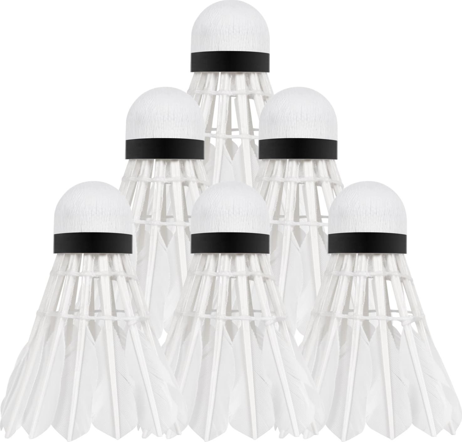 Rebel Active Lotki piórowe do badmintona z piór gęsich 6 szt. (RBA-4103)