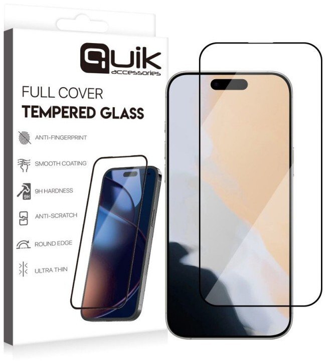 Quik Accessories Full Cover Tempered Glass for Apple iPhone 17 Air