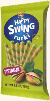 FLIS Happy Swing Rurki waflowe z kremem pistacjowym 150g