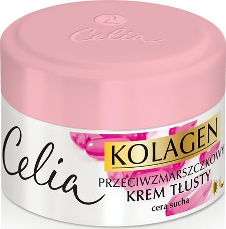 Celia Seria kolagenowa Krem tłusty przeciw zmarszczkom cera sucha 50 ml