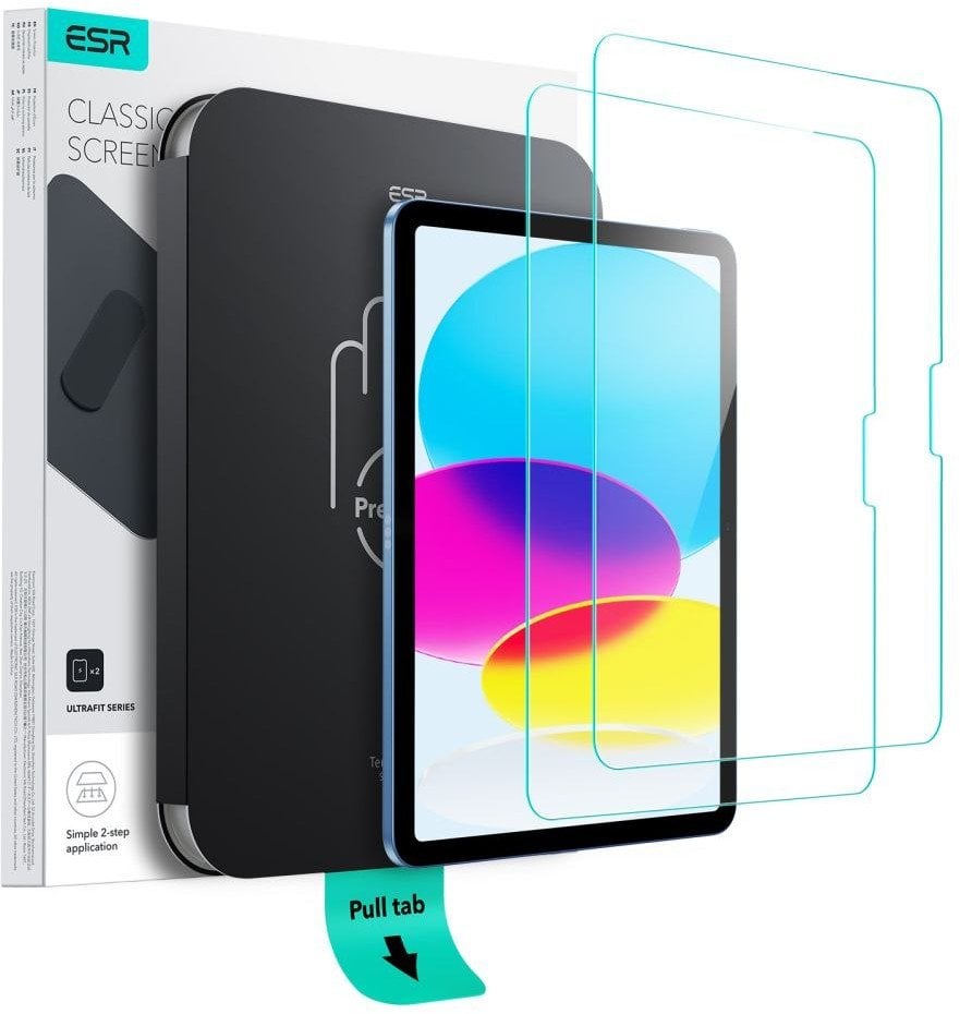 SZKŁO HARTOWANE ESR ULTRAFIT TEMPERED GLASS 2-PACK IPAD 10.9” 10 / 2022 / 11” 11 / 2025 CLEAR