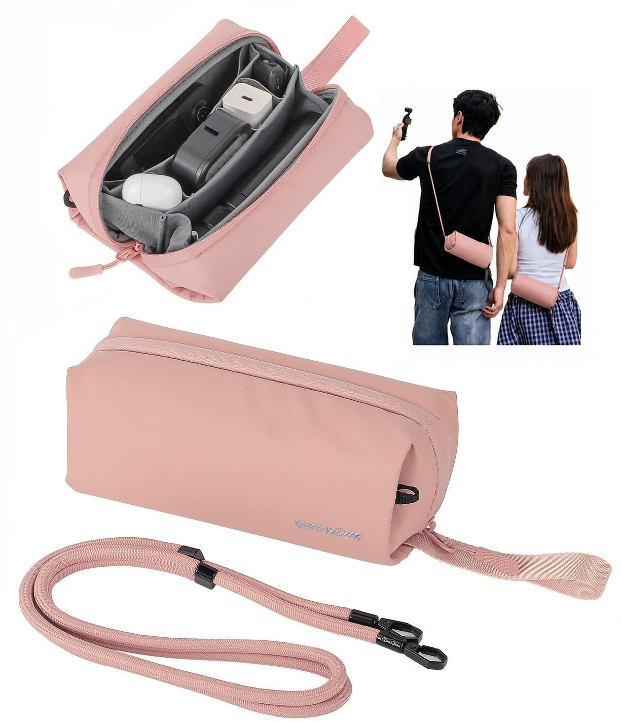 Torba SunnyLife Etui Futerał Organizer Case Do Dji Osmo Pocket 3 / Insta360 X5 / Go 3s / B018-p / Ró...