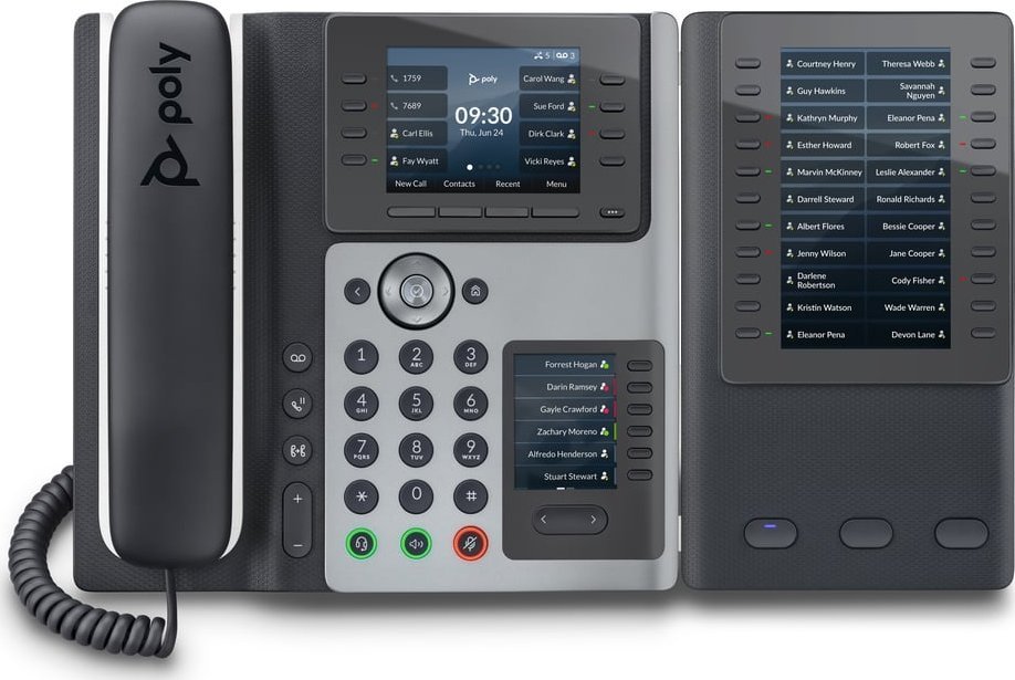 Triton POLY Edge E450 telefon VoIP Czarny 8 linii IPS Wi-Fi