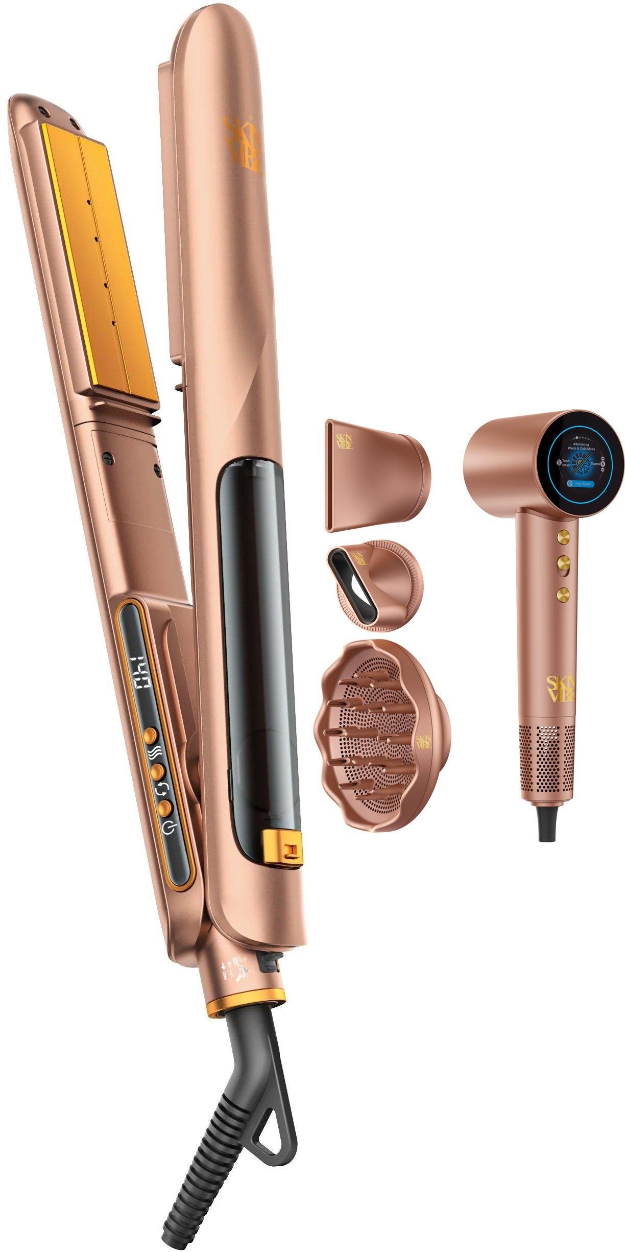 Prostownica SkinVibe SkinVibe Astra SteamPlasma Mocha Mousse + SkinVibe Aurea Family X Plasma Mocha Mousse (SV-001MM)