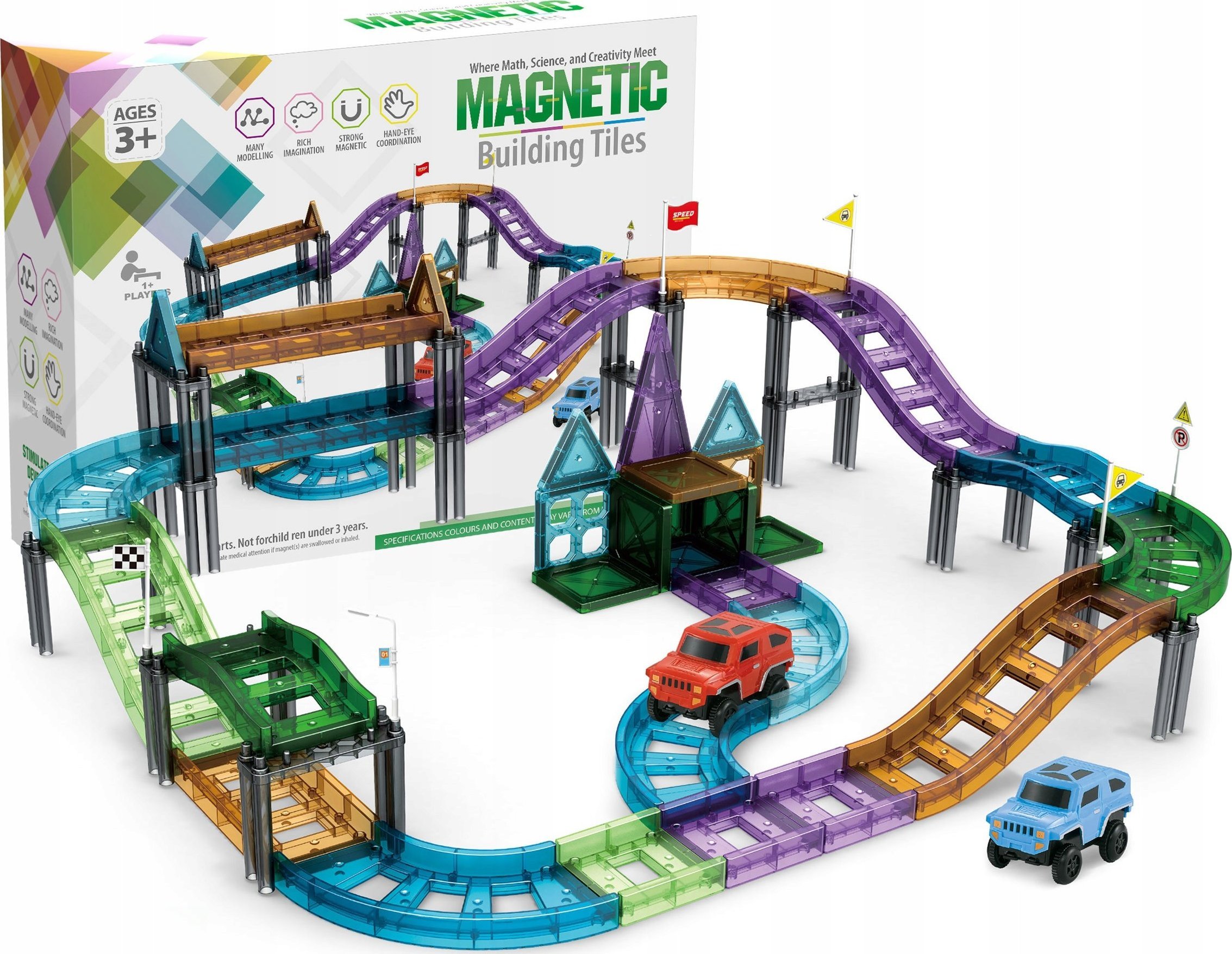 AIG Klocki Magnetyczne Kolejka Elektryczna Tor 59 El