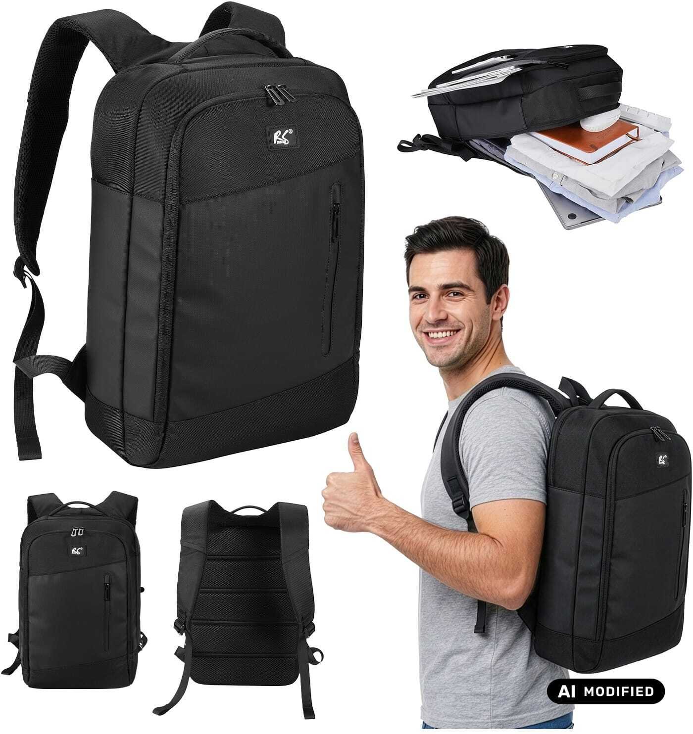 Torba NanoRS Plecak na laptopa , 15,6", czarny, 42*28,5*14 , wodoodporny RS204 B