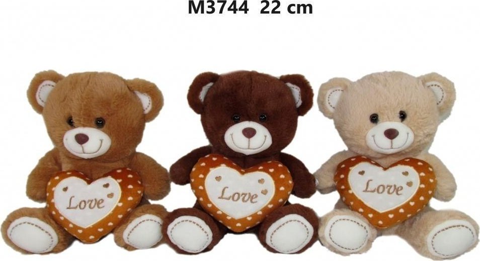 Miś z sercem 22cm MIX