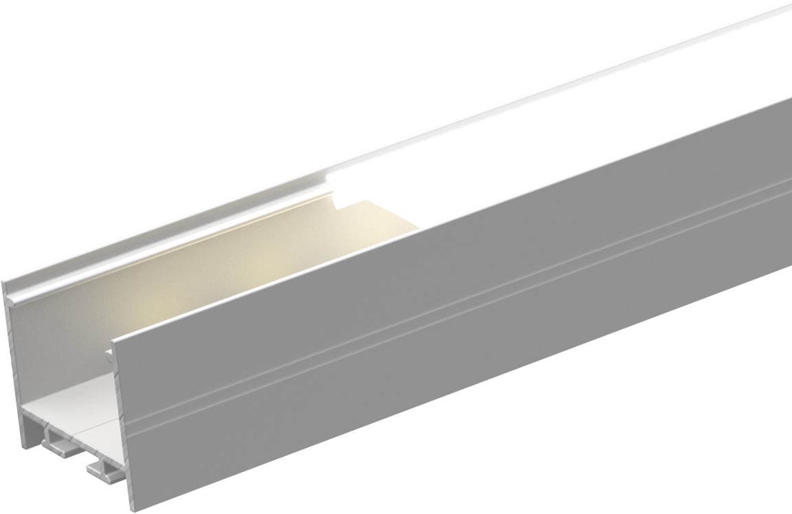 MPL Power Nawierzchniowy profil do taśm 24mm ALU anoda srebrny 2-rzędowy do 1000mm powierzchniowy an...