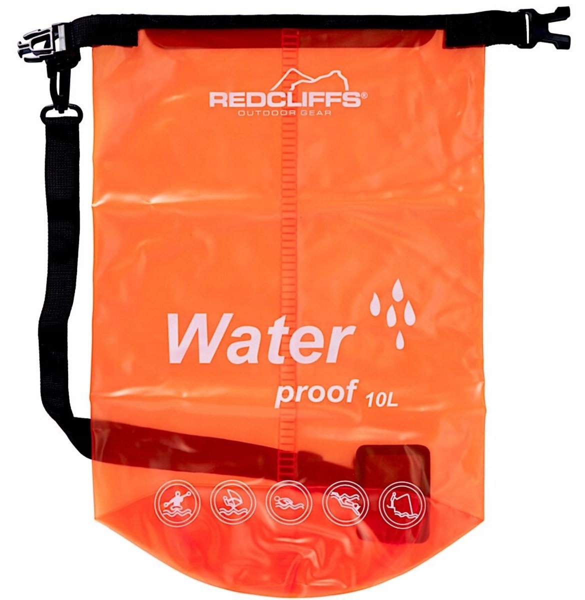 Redcliffs WOREK TURYSTYCZNY WODOSZCZELNY 10L POMARAŃCZOWY REDCLIFFS