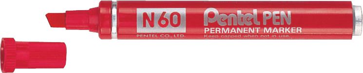 MARKER PERMANENT N60 KOŃCÓWKA ŚCIĘTA CZERWONY