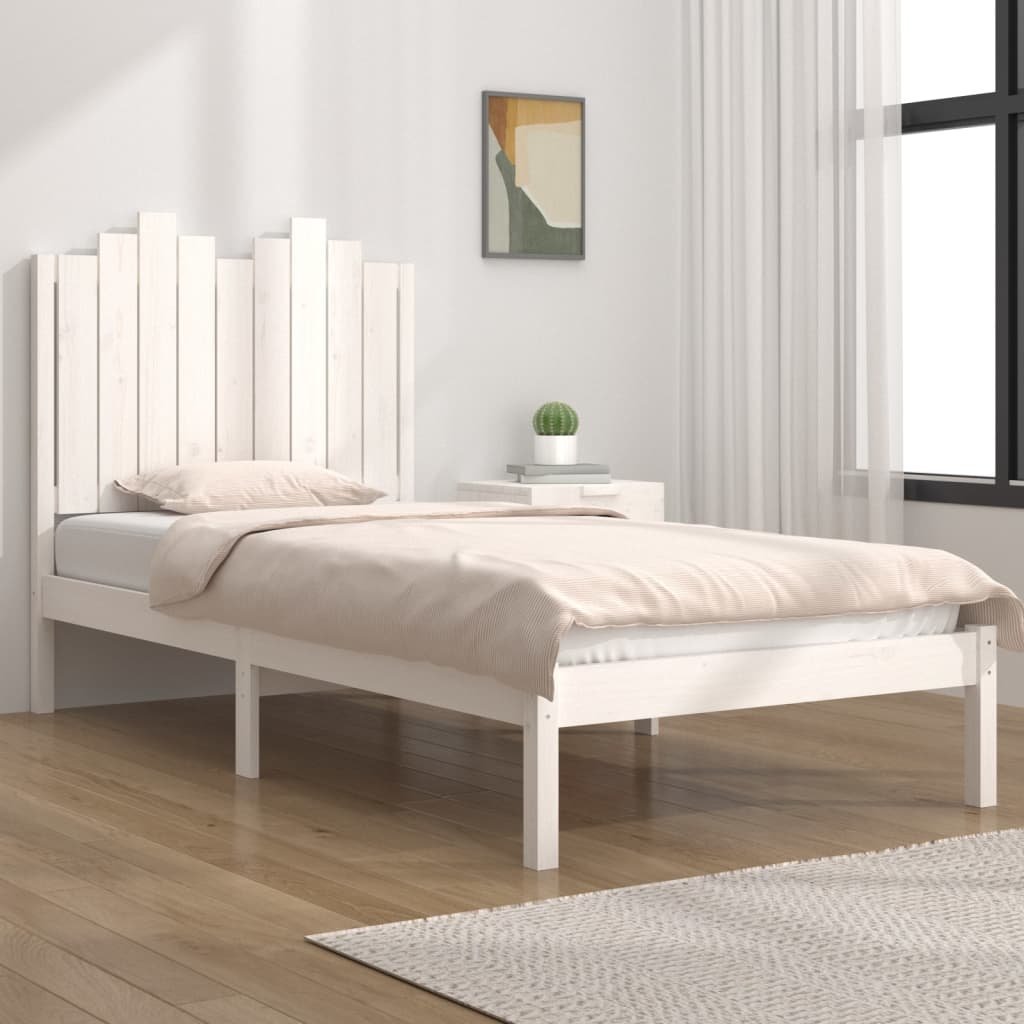 Фото - Ліжко VidaXL Rama łóżka, biała, lite drewno sosnowe, 90x200 cm 