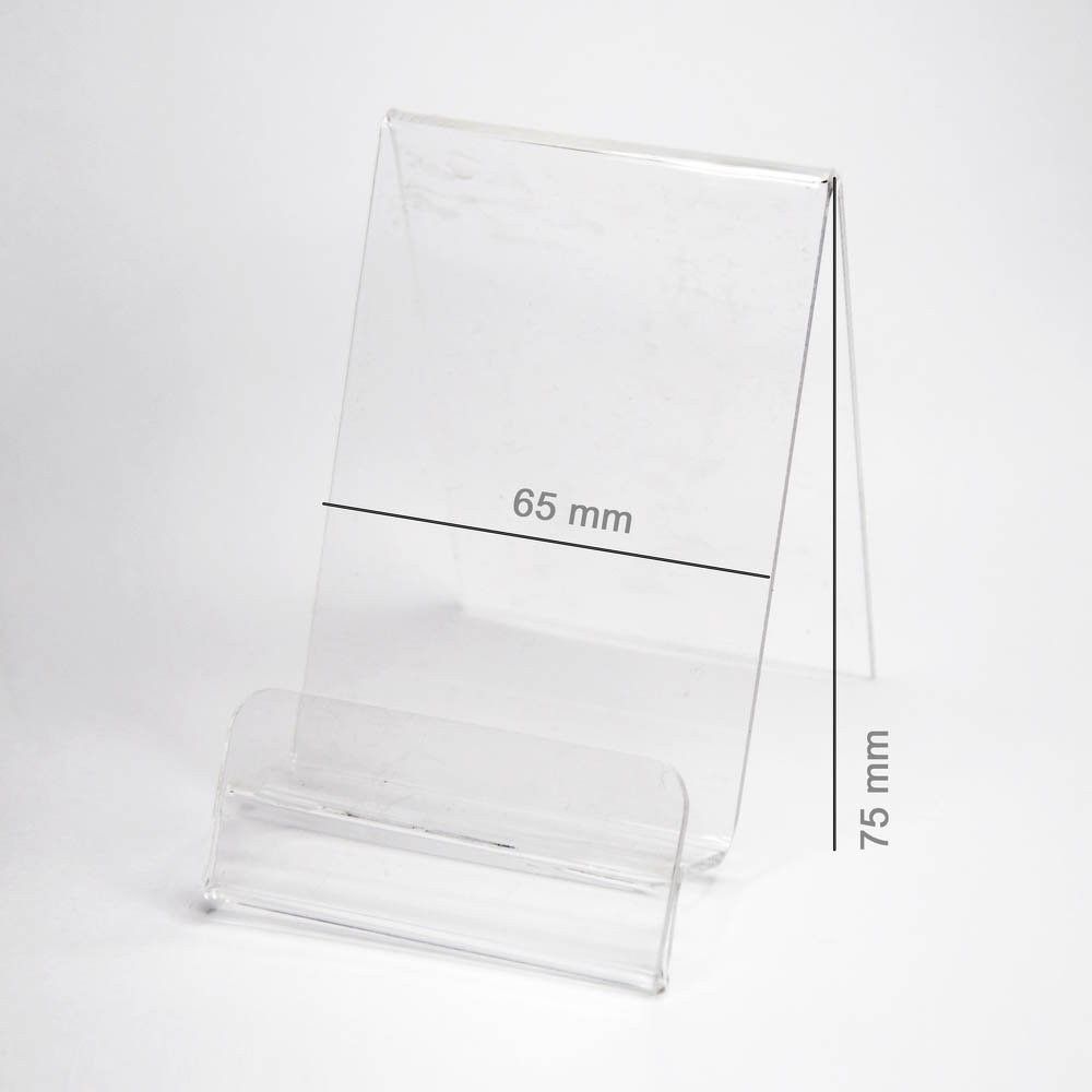 Podstawka Partner Tele.com Podstawka Pionowa Plexi z Zakładką na Cenę (Smartfon) szer. 65 mm
