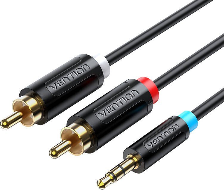 Kabel Vention Kabel 3,5mm męski do 2x męski RCA 2m Vention BCLBH czarny