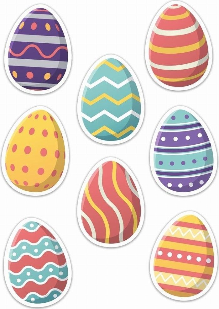 LearnHow Dekoracje okienne dwustronne - Pisanki 01 8szt