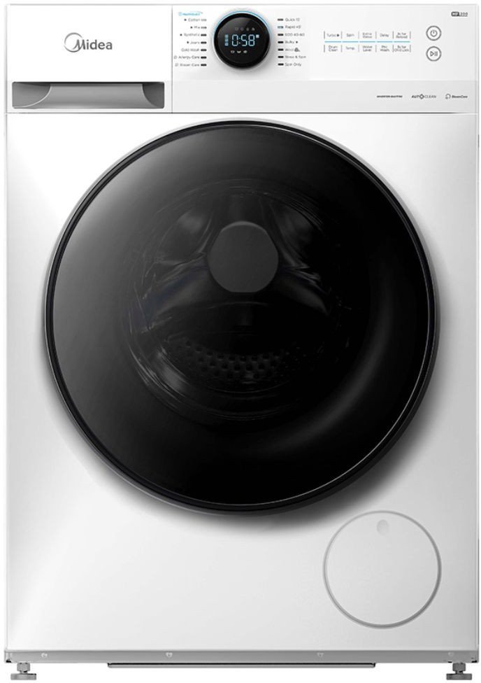 Midea Washing Machine with Dryer | MF200D80WB/W-HR | Energy efficiency class A/E | Front loading | Washing capacity 8 kg | 1400 RPM | Depth 48 cm | Wi