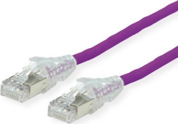 DTWYLER Kabel krosowy kat. 6A (klasa EA) S/FTP, CU 7702 flex LSOH, AMP v2, fioletowy, 15 m