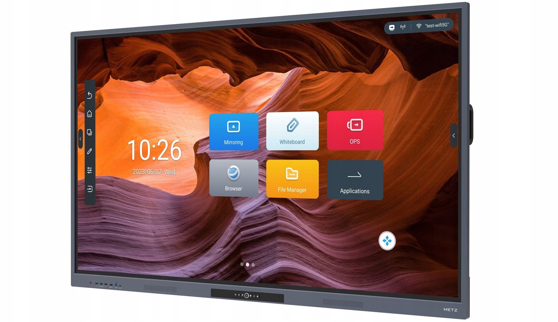 86HD1 METZ Monitor interaktywny 86 cali 4K dotykowy DLED Wi-Fi6 LAN 4GB/32GB 24/7 Android 11 z uchwytem ściennym