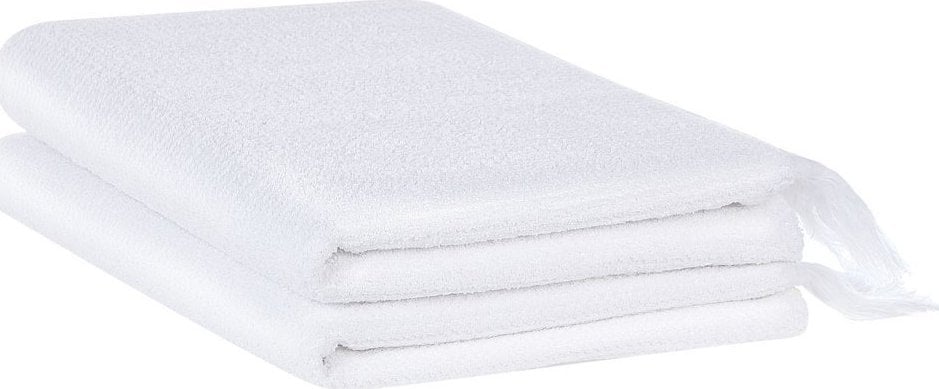 Zdjęcia - Ręcznik Beliani Komplet 2 ręczników bawełnianych frotte biały ATIU Lumarko! 