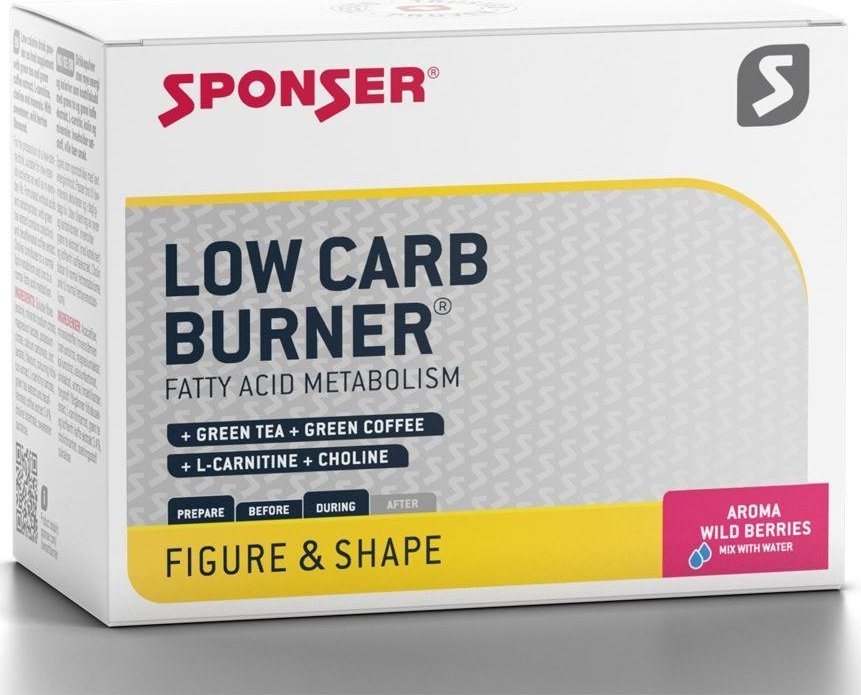 Sponser Napój LOW CARB BURNER owoce leśne (pudełko 20 saszetek x 6g)