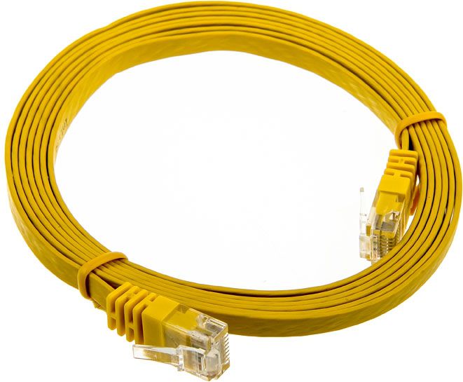 Фото - Кабель InLine 2m - kabel sieciowy U/UTP - 1000 Mbit - Cat.6 - RJ45 - żółty - (716 