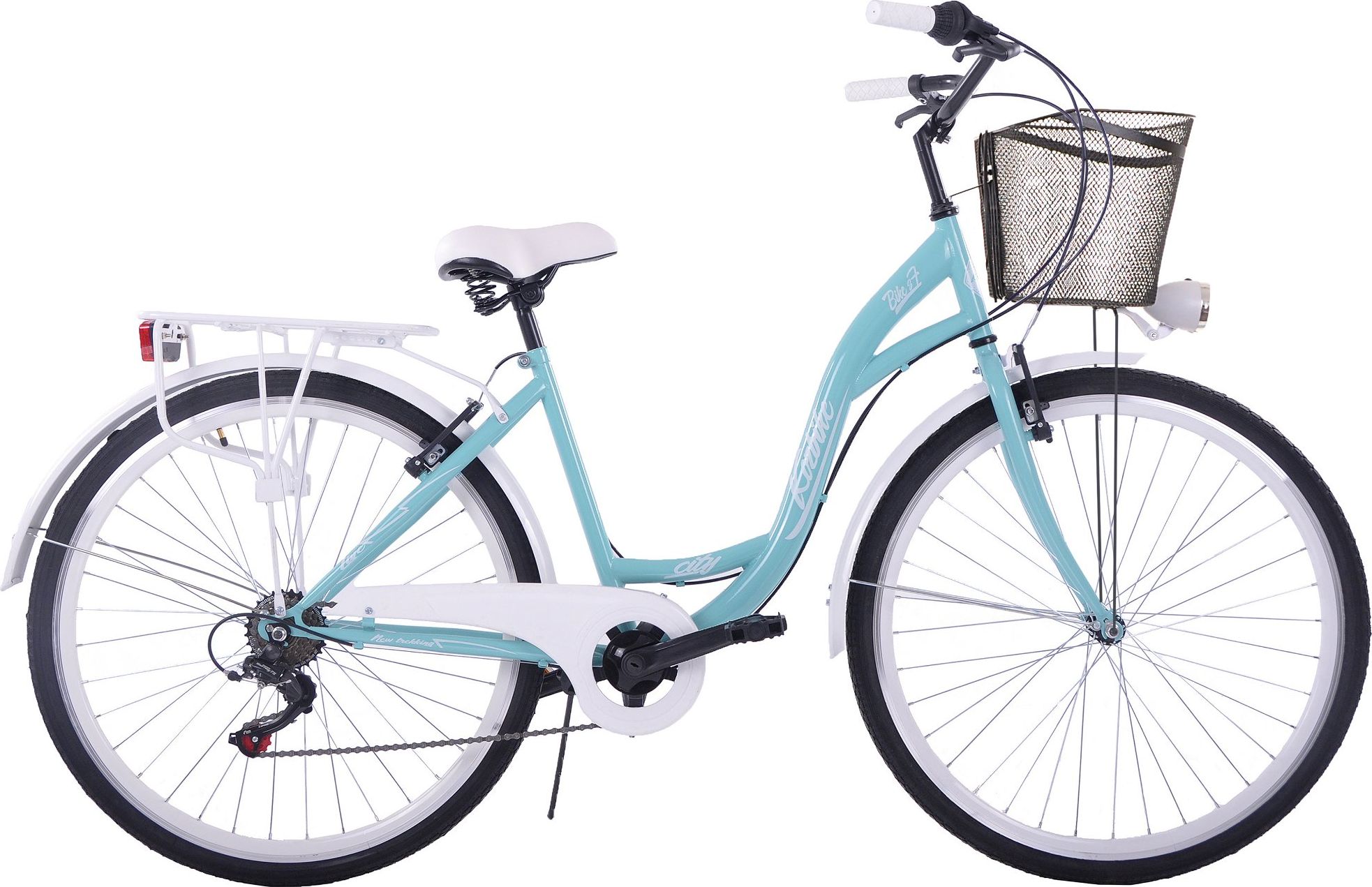 Kozbike Kozbike City rower 28 7s morsko-biały