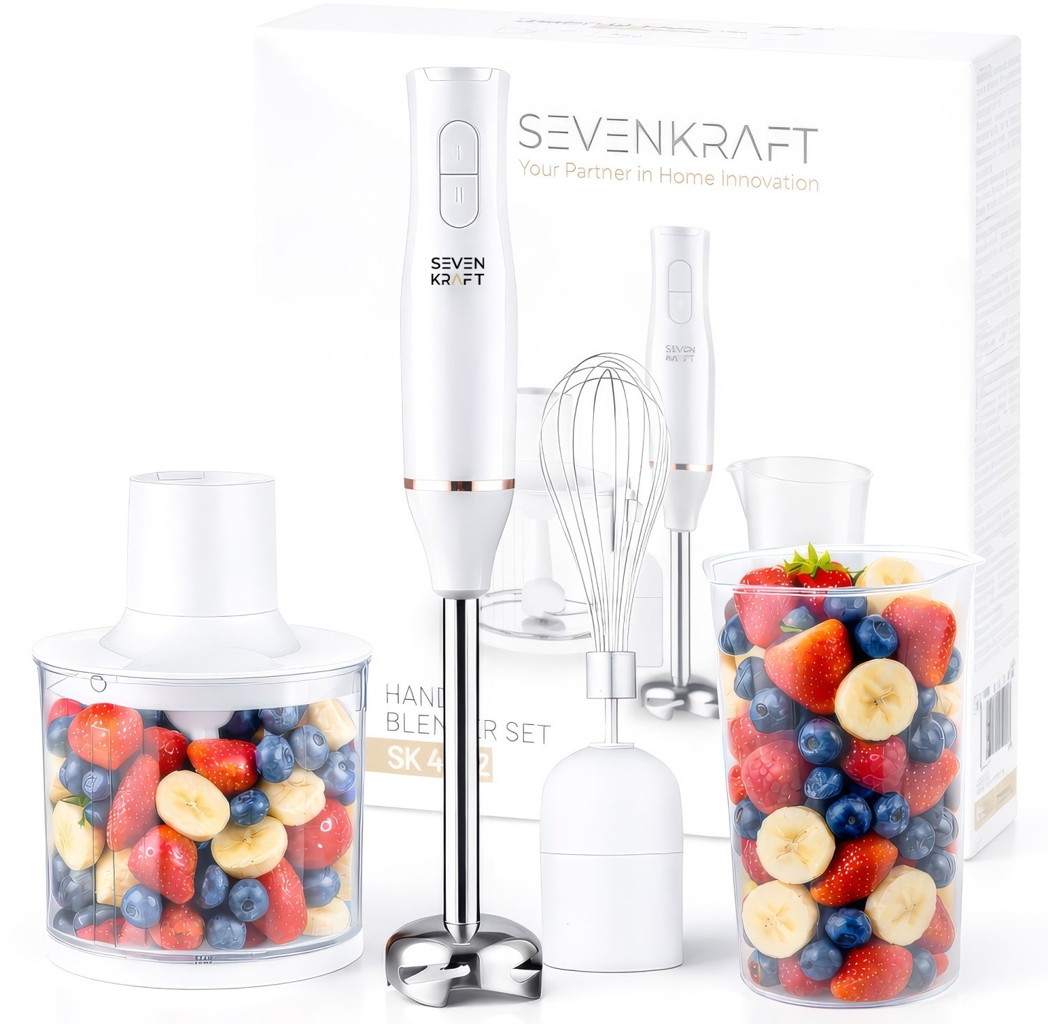 Blender Adler SK 4632w Blender ręczny - zestaw - 800W