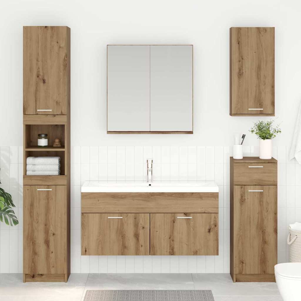 vidaXL Szafka umywalkowa Dąb rzemieślniczy 38,5 x 100 x 46 cm