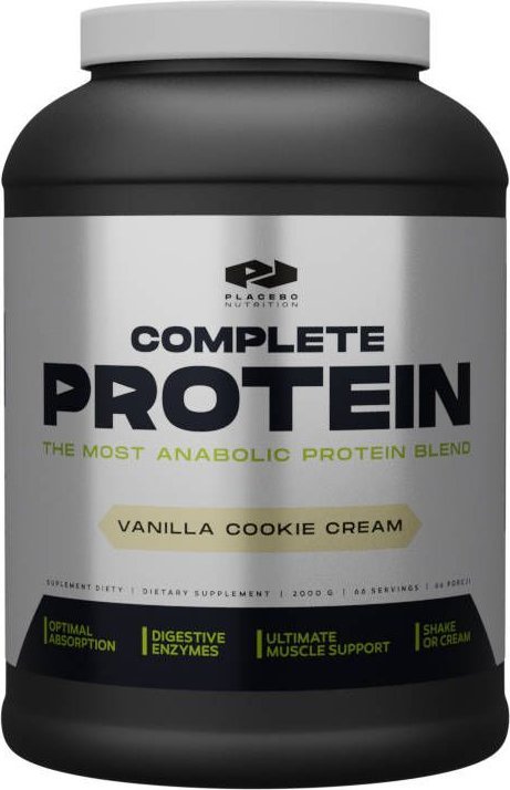 Фото - Передтренувальний комплекс Placebo Nutrition Placebo Nutrition Complete Protein Vanilla Cookie Cream