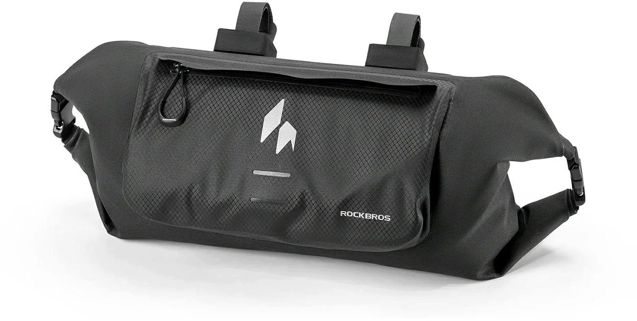 RockBros Torba rowerowa AS-154 na kierownicę wodoodporna 8 l - czarna (5907769391378)
