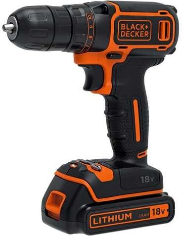 Wiertarko-wkrętarka Black&Decker BDCDC18K 18 V 1 x akumulator 1.5 Ah