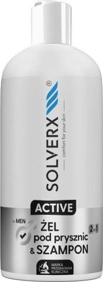 Solverx SOLVERX Active żel pod prysznic i szampon 2w1 dla mężczyzn 400ml