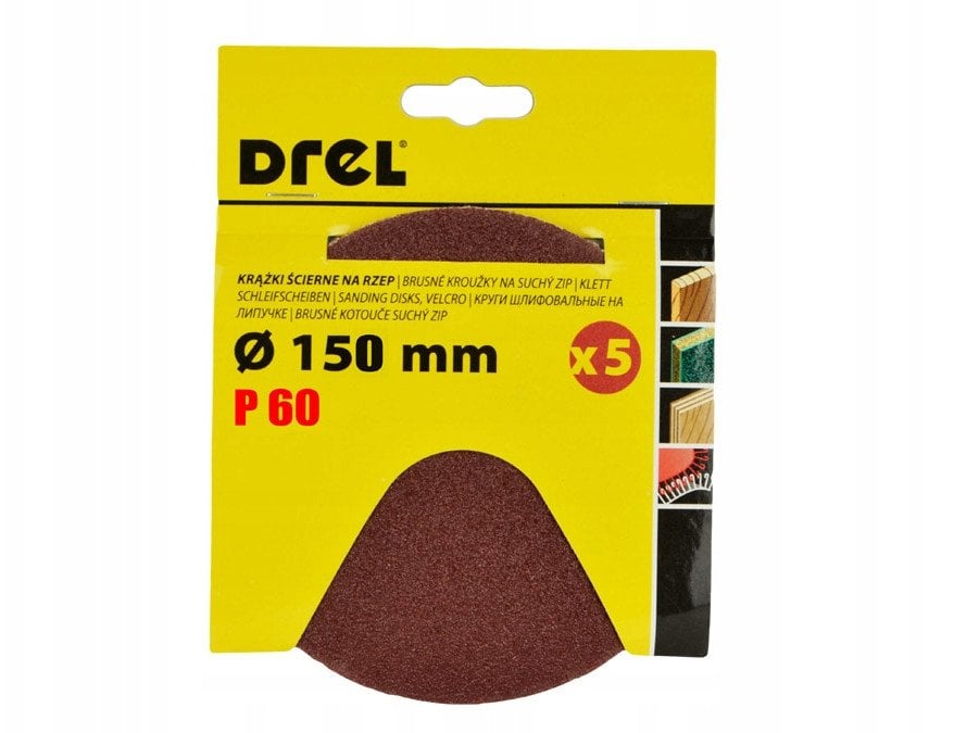 Drel Nov., approx. grinding Nov. P60 150 mm, 5 pcs.