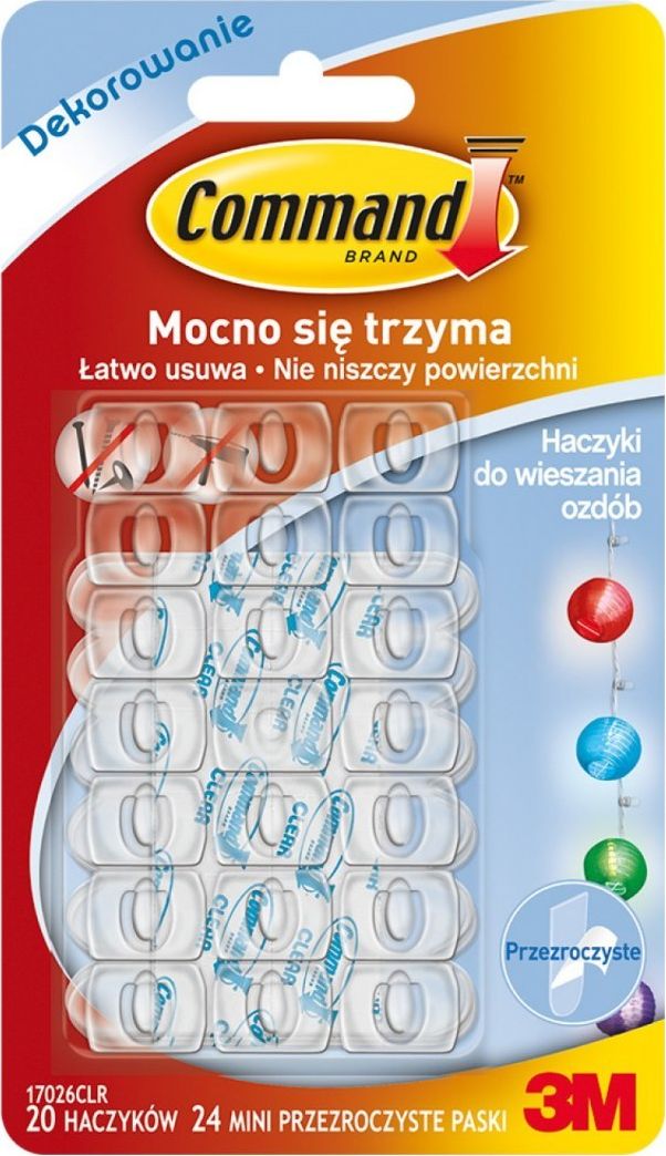 3M Command Haczyki 20szt plastikowe