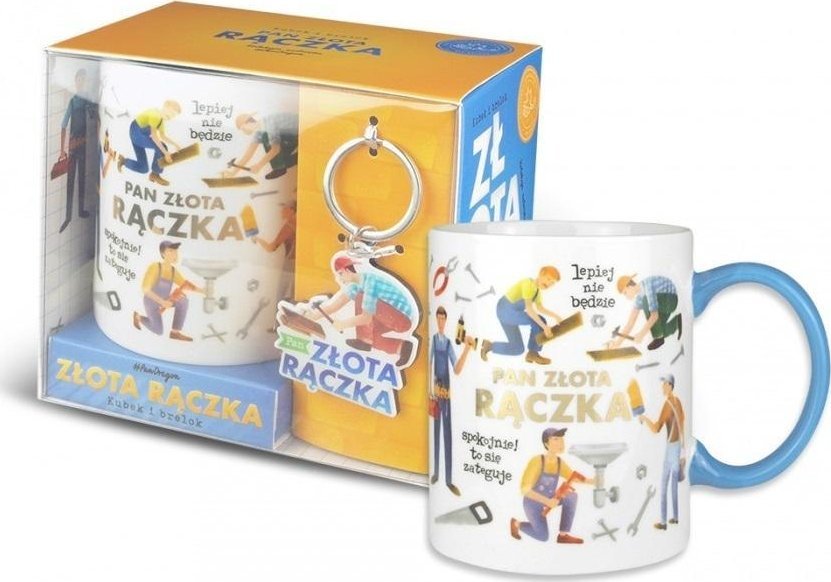 Pan Dragon Zestaw kubek + brelok Złota rączka