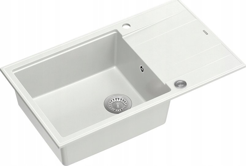 Zlewozmywak GraniteQ EVAN 136 XL zlewozmywak z syfonem Push To Open 1-komorowy z/o (860x500x210; kom...
