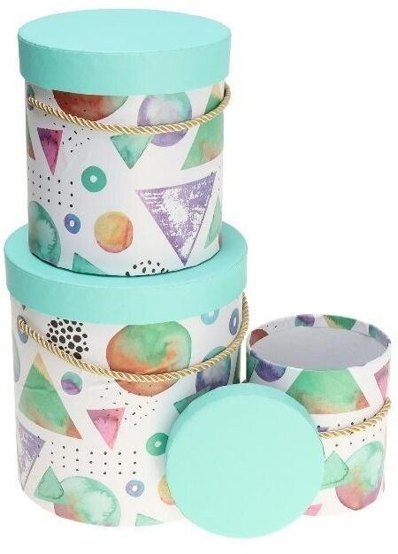 Rozette Pudełko Flower Box 3szt zielony ROZETTE