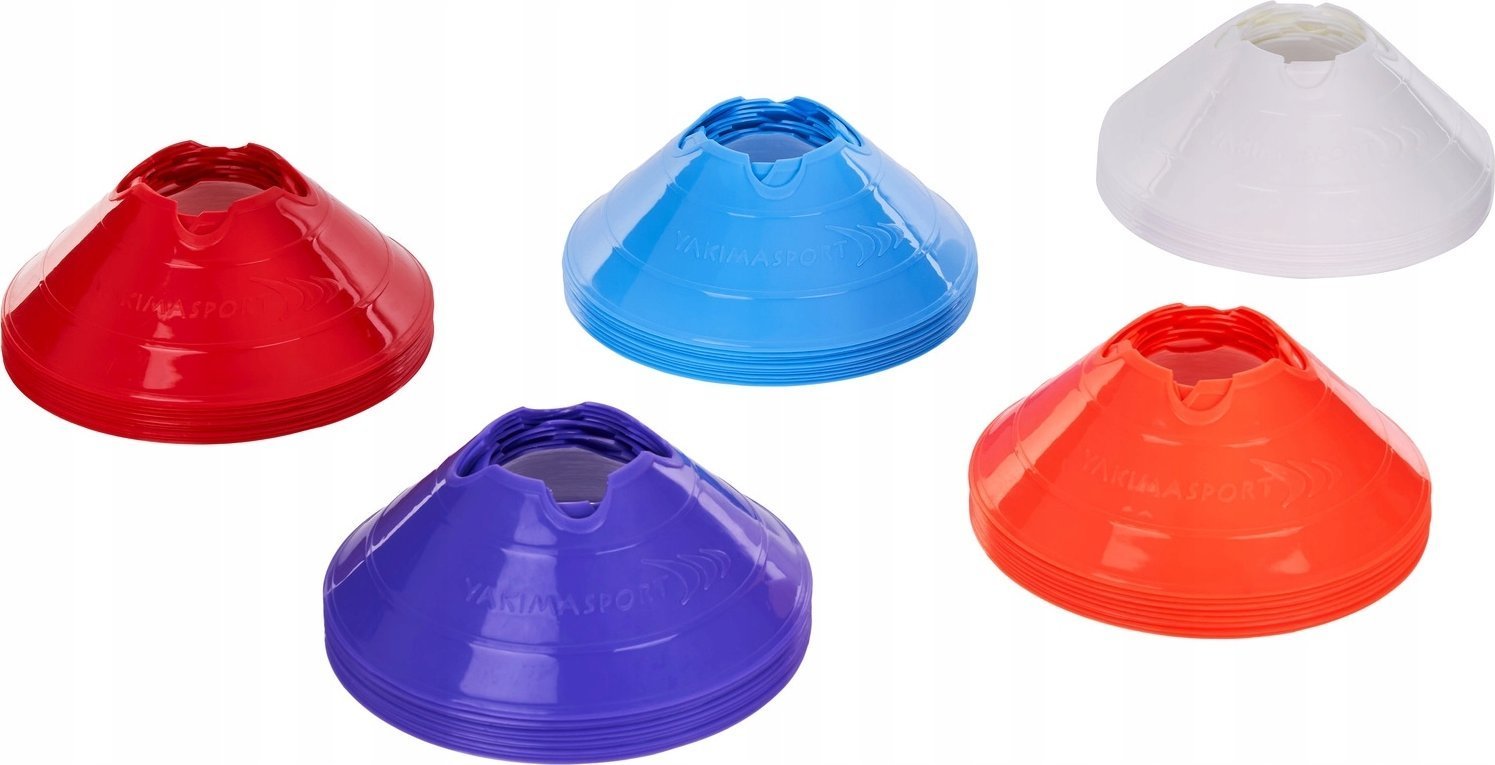 YakimaSport Wysepki, stożki, kapturki, grzybki treningowe pod laskę Czerwony