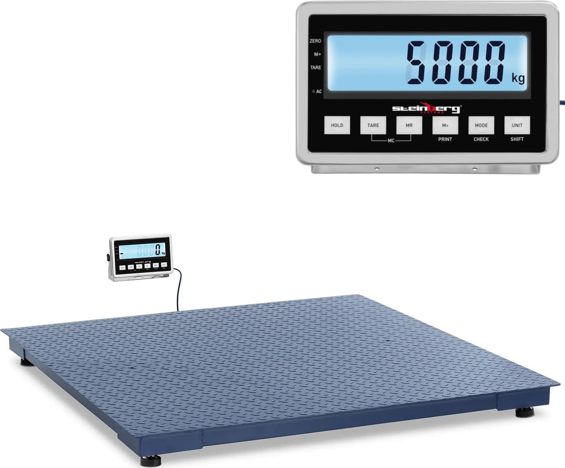 Steinberg Waga platformowa magazynowa LCD 150 x 150 cm 5000 kg / 2 kg