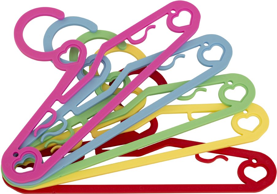 Aptel Clothes hangers for children 5 pcs. plastic Baby Cupid 29.5x0.45x15.5cm assorted (129841026)