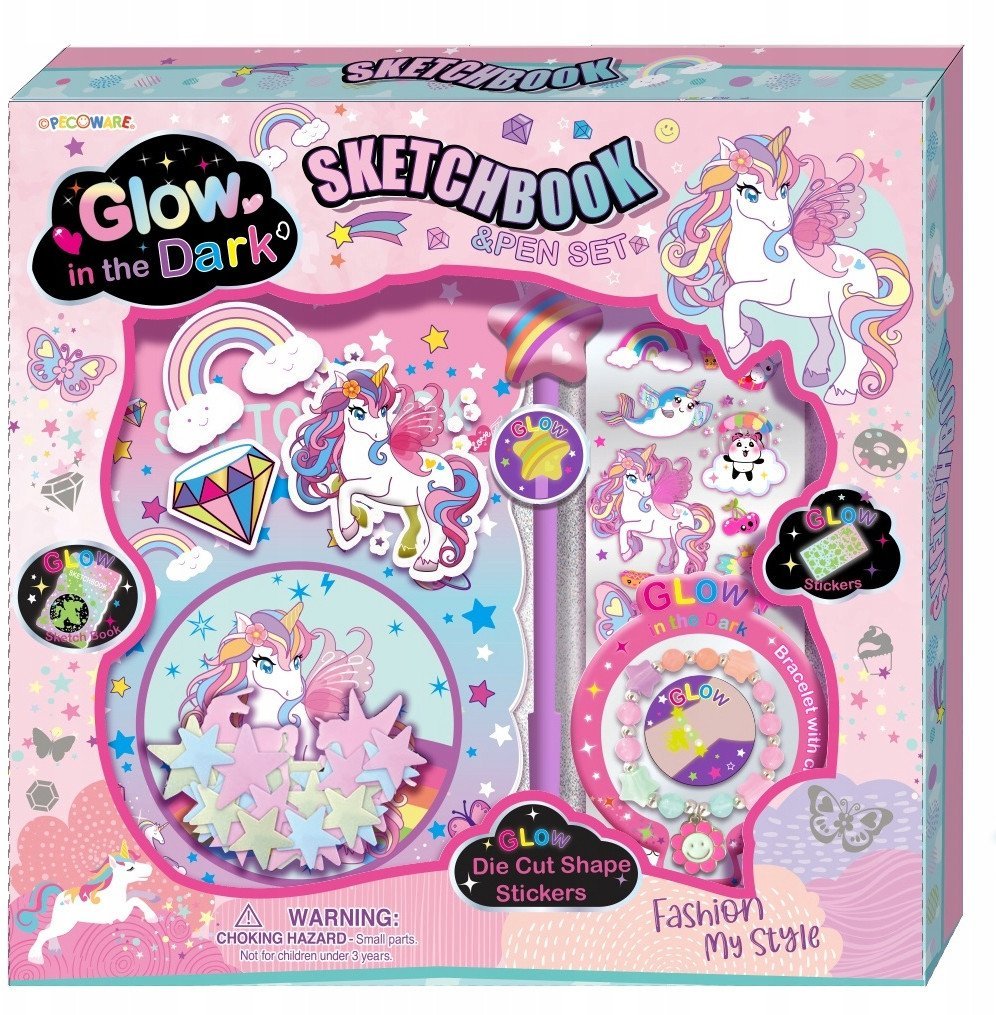Sketchbook szkicownik z akcesoriami tęczowy Jednorożec 201UP PECOWARE