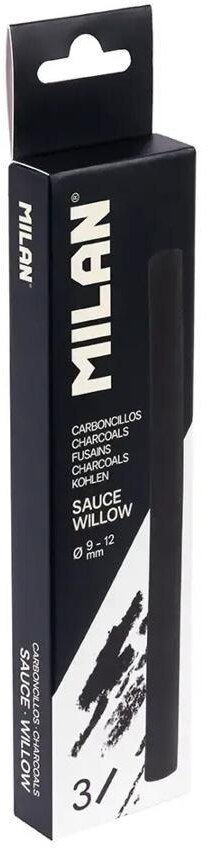 Milan Węgiel rysunkowy wierzba 9-12mm 3szt