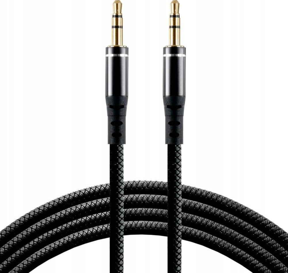 Kabel EverActive Jack 3.5mm - Jack 3.5mm 1 m czarny (CBS-1JB)