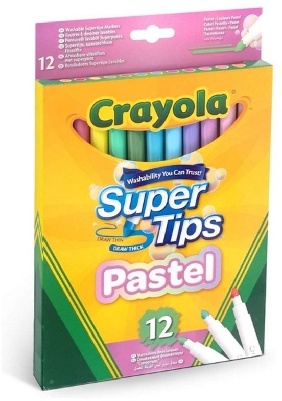 Crayola Zestaw markerów Pastel Crayola Zmywalny (12 uds)