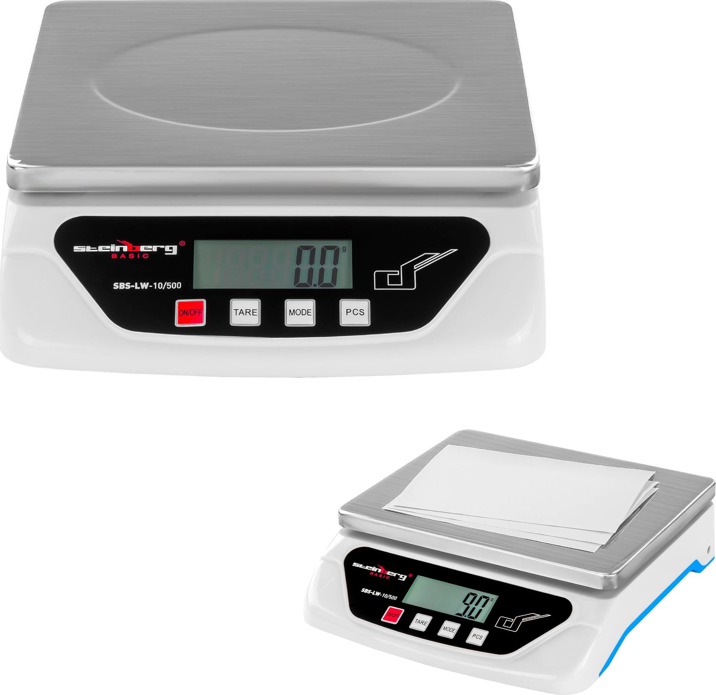 Steinberg Waga pocztowa do paczek i listów SBS-LW-10/500 do 10kg / 0.5g uniwersalny (384566-uniw) - ...