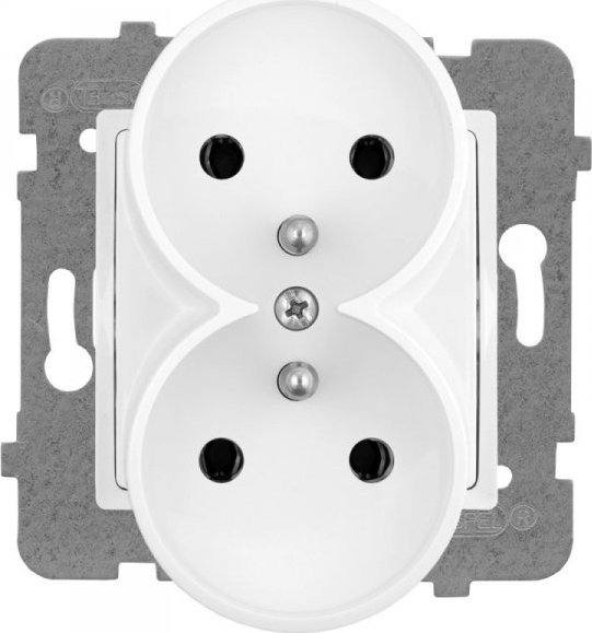 ROSA GNIAZDO PODWÃJNE Z/U BIAÅE ROSA