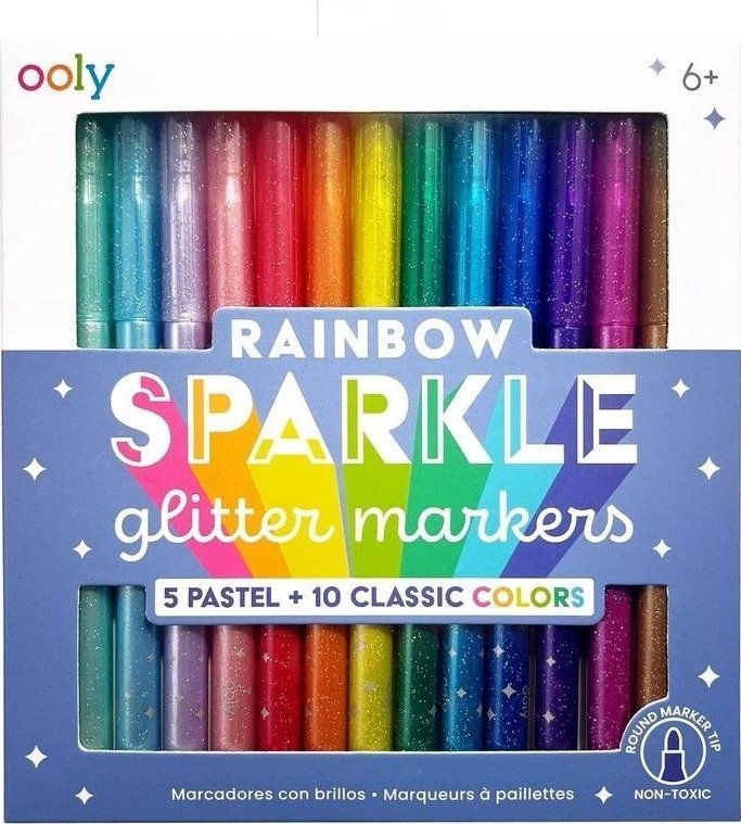 Ooly Flamastry brokatowe Rainbow Sparkle 15szt